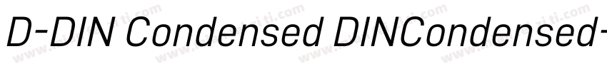 D-DIN Condensed DINCondensed-Bold字体转换